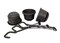 4" Mini Hanging Baskets with Attached Saucers - 3 Pack - Metallic Grey Color
